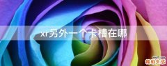 xr另外一个卡槽在哪
