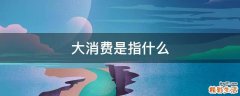 大消费是指什么