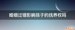 婚姻过错影响孩子的抚养权吗