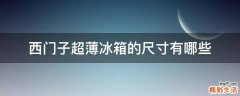 西门子超薄冰箱的尺寸有哪些