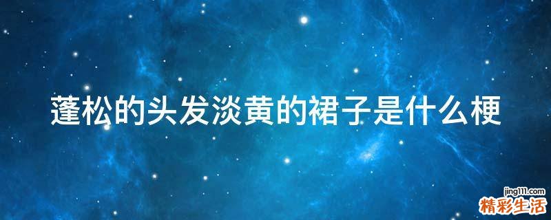 蓬松的头发淡黄的裙子是什么梗