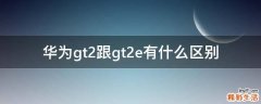 华为gt2跟gt2e有什么区别