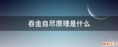 吞金自尽原理是什么