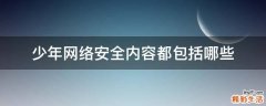 少年网络安全内容都包括哪些