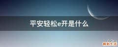 平安轻松e开是什么