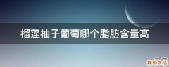 榴莲柚子葡萄哪个脂肪含量高
