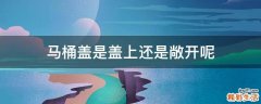 马桶盖是盖上还是敞开呢