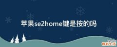 苹果se2home键是按的吗