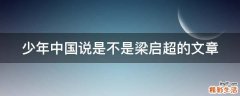少年中国说是不是梁启超的文章