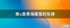 青o是青海哪里的车牌