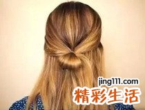 蝴蝶结发型扎发的扎法 你学会了吗