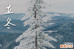 2024年的立冬是什么时候 立冬物候