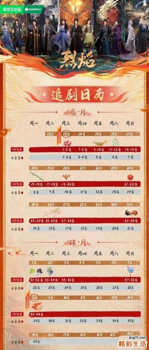 《烈焰》最新追剧日历一览 4月8日会员收官